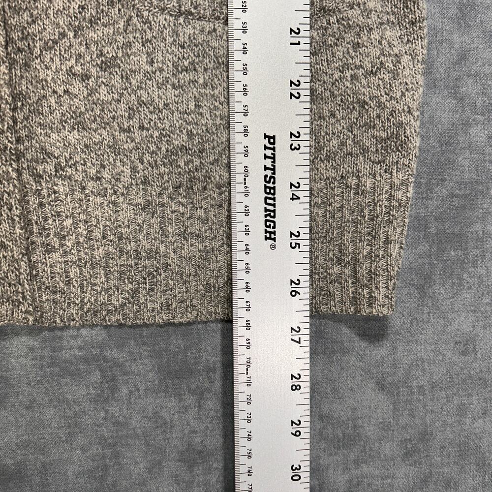 J Crew Lambswool Shawl Collar Cardigan Sweater Gray Elbow Patches Mens Small - Picture 8 of 8